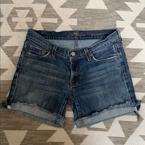 7 for all mankind cutoff shorts